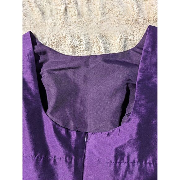 GORGEOUS Vintage Alfred Sung Peau De Soie Prom Fit & Flare Dress, Size 4 - Picture 10 of 11